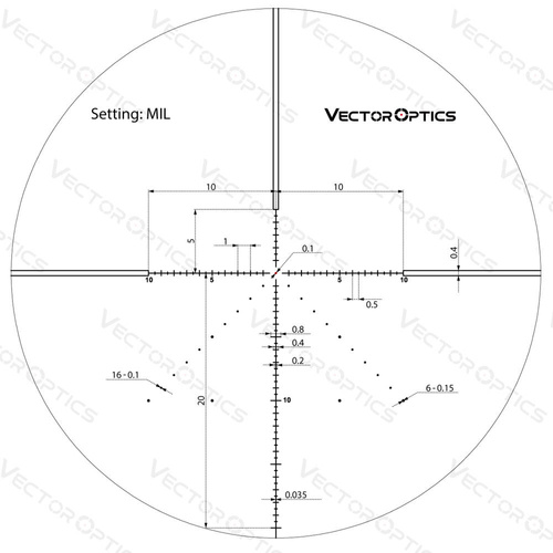 Vector Optics - Puškohled Veyron 6-24x44 - Osvětlený bod - 30 mm - První ohnisková rovina - SCFF-37