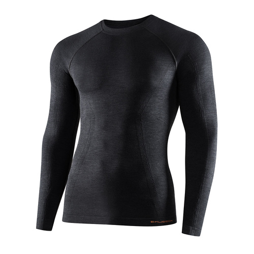 Brubeck - Active Wool Thermal Shirt Merino s dlouhým rukávem - Black - LS12820