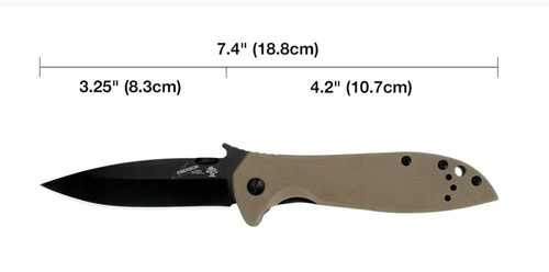 Kershaw - Taktický nůž Emerson 6054BRNBLK - 8Cr14MoV - černý - 6054BRNBLK