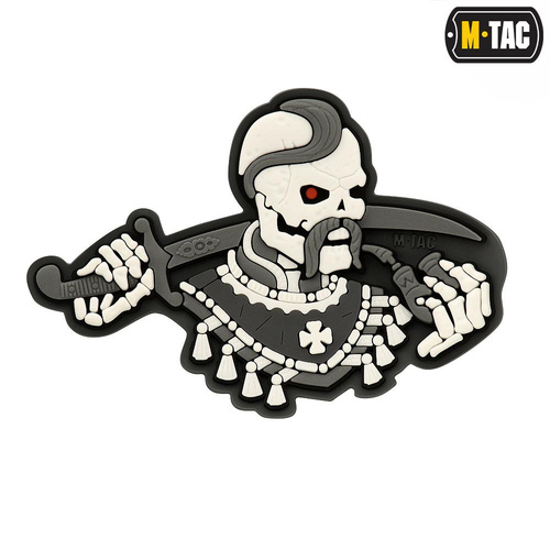 M-Tac - 3D nášivka Never Die Again - šedá/bílá - 51160113