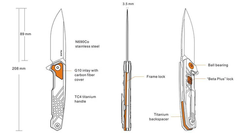 Ruike - Zavírací nůž M875-TZ - 340-036