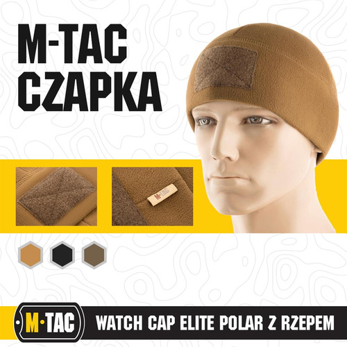 M-Tac - Zimní čepice s nášivkou Watch Cap Elite - Fleece - Coyote Brown - 40017017