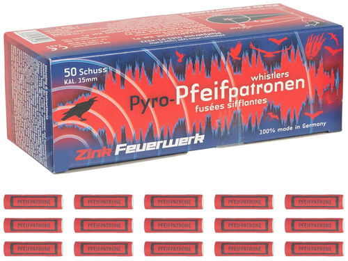 Zinková zábavní pyrotechnika - Pistolové světlice s píšťalkou - 50 ks