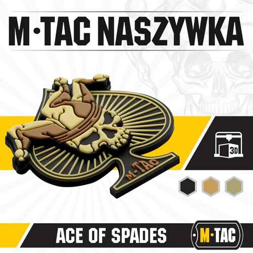 M-Tac - Nášivka s pikovým esem - PVC 3D - Coyote - 51108205