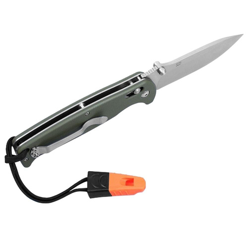Ganzo - Zavírací nůž G7412 EDC s píšťalkou - G-Lock - zelený - G7412-GR-WS