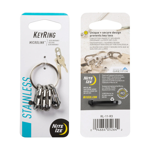 Nite Ize - KeyRing MicroLink - Ocel - Stříbrná - RL-11-R3