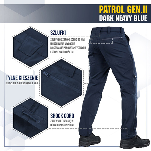 M-Tac - Taktické kalhoty Patrol Gen II Flex - Dark Navy Blue - 20066015