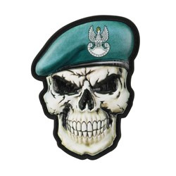 M-Tac - Nášivka - lebka v baretu - Polsko - suchý zip - PVC 3D - 52338208