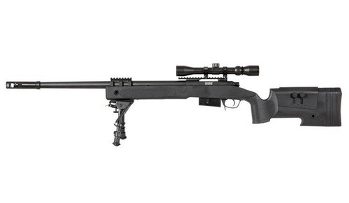 Specna Arms - SA-S03 CORE™ Sniper rifle replica with scope and bipod - Black