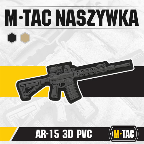 M-Tac - Morální nášivka AR-15 - PVC 3D - tmavě šedá - 51112012