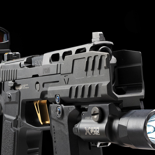 Strike Industries - Štít proti výbuchu Hyper pro pistole SMC Alfa/Bravo - Černý - SI-SMC-BS-S