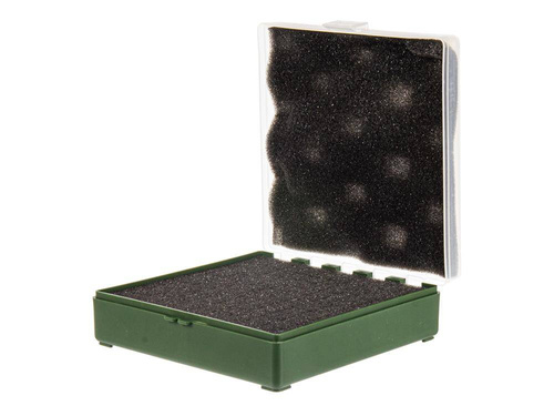 Megaline - přepravní box - 11x11x3,5 cm - zelený-průhledný - 607/0002GT