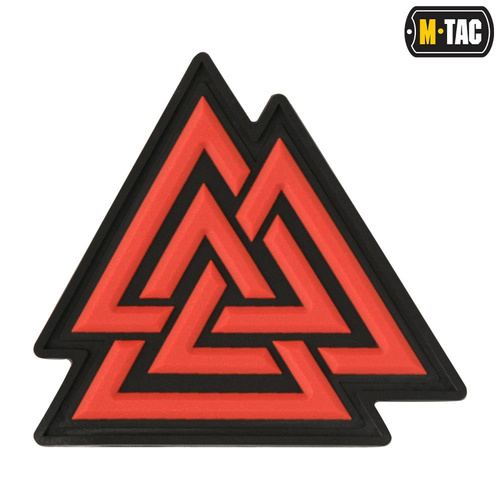 M-Tac - 3D PVC náplast Valknut - červená / černá - 51163233