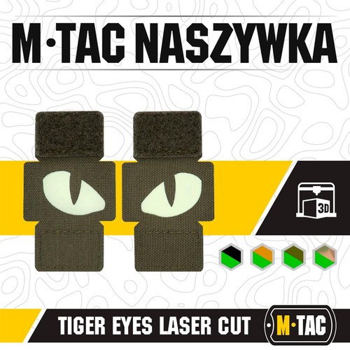 M-Tac - Laserem řezané nášivky Tygří oči - pár - zelená Ranger - 51140023