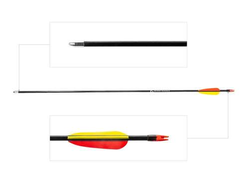 Poe Lang - Sklolaminátový šíp - 28" - Hladký terč - 5 ks - D-055-B3