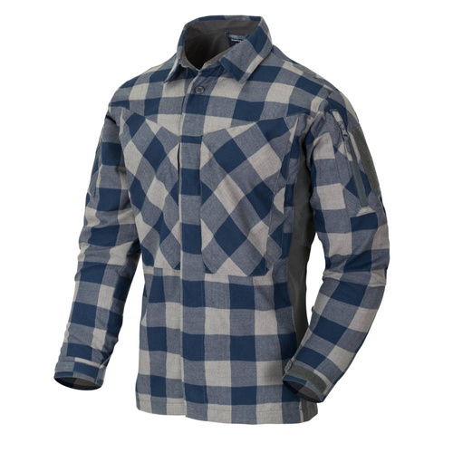 Helikon - Flanelová košile MBDU® - břidlicově modrá kostkovaná - KO-MBD-PO-C0