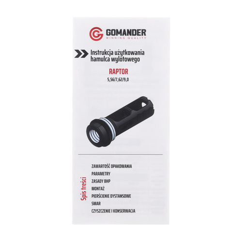 Gomander - Ústní brzda Raptor - 7,62 mm - M15x1 - černá - TB0.10178_1-M15