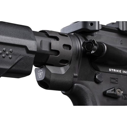 Strike Industries - AR Enhanced Castle Nut &amp; Extended End Plate - černá - SI-AR-ECN&amp;EEP-BK