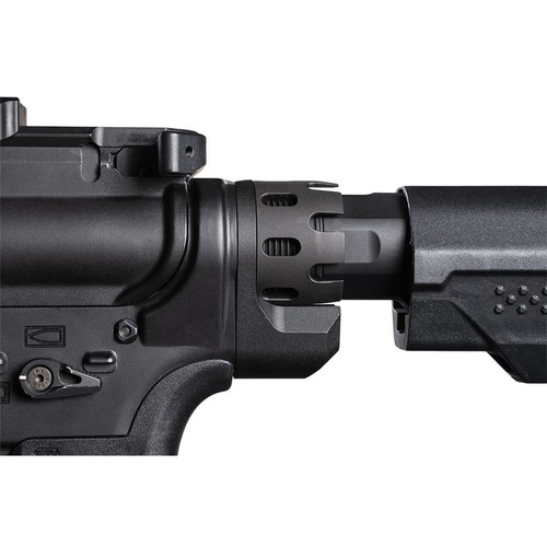 Strike Industries - AR Enhanced Castle Nut &amp; Extended End Plate - černá - SI-AR-ECN&amp;EEP-BK