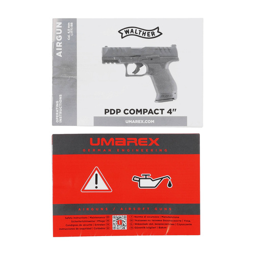 Umarex - Vzduchová pistole Walther PDP Compact 4" 4,5 mm CO2 - Vzduchové kuličky - černá - 5.8433