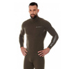 Brubeck - Vlněná mikina Ranger - dlouhý rukáv - khaki - LS1420M