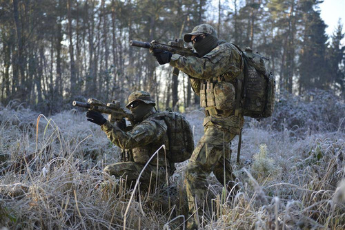 Helikon - Vojenské Kalhoty CPU® - PL Woodland - SP-CPU-PR-04