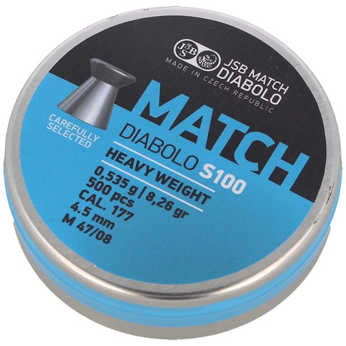 JSB - Kuličky do vzduchovky Blue Match Heavy S100 - 4,51 mm - 500 ks - 000026-500