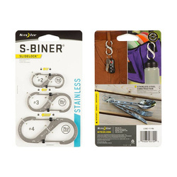 Nite Ize - S-Biner SlideLock Set #2, #3, #4 - nerez - LSBC-11-R6