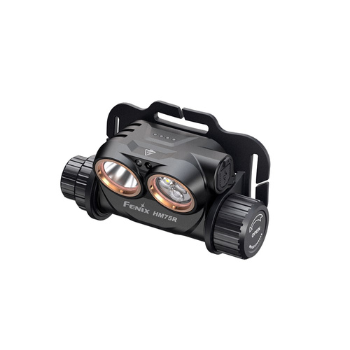 Fenix - LED svítilna / čelovka HM75R - 1600 lumenů - 5000 mAh - USB-C - černá / žlutá - 039-600