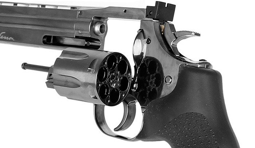 ASG - Replika revolveru Dan Wesson 715 6'' - ocelově šedá - 18191