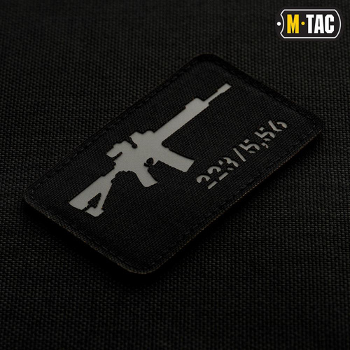 M-Tac - laserem řezaná nášivka AR-15 223/5.56 - černá/šedá - 51111211