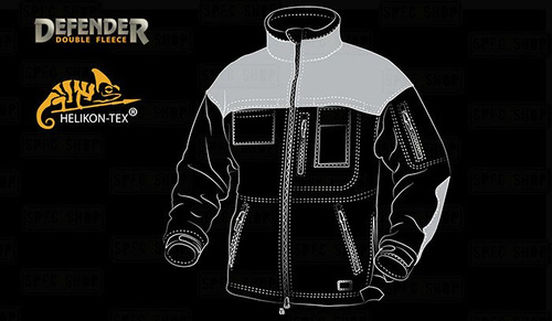 Helikon - Fleecová bunda Defender Duty - černá - BL-DEH-HF-01