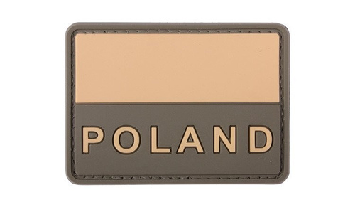 4TAC - 3D nášivka - Polská vlajka s textem - tlumená
