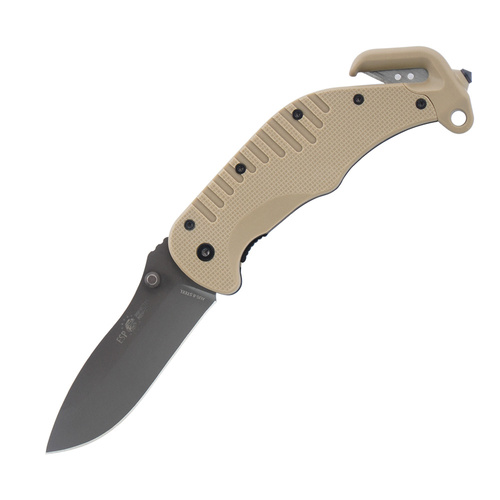 ESP - Záchranářský nůž - hladká čepel - Khaki - RKK-01