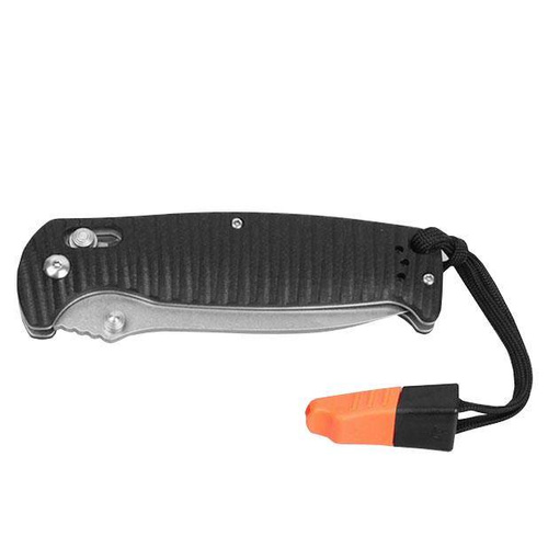 Ganzo - Zavírací nůž G7412P-BK-WS s píšťalkou - 440C - černý - G7412P-BK-WS