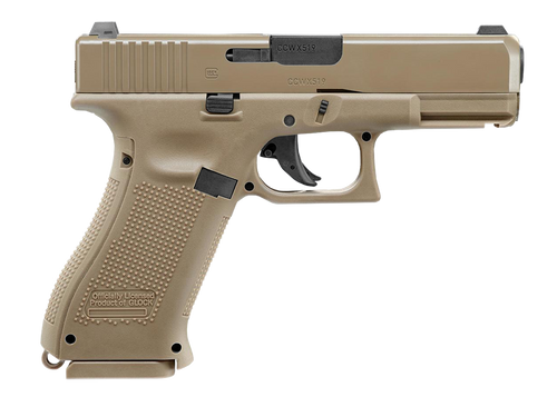 Umarex - Vzduchovka Glock 19X - Kovový závěr - 4,5 mm - Coyote - 5.8368