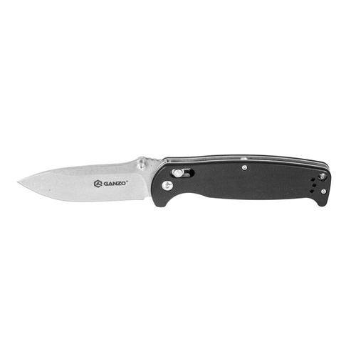Ganzo - Zavírací nůž G7412 EDC s píšťalkou - G-Lock - černý - G7412-BK-WS