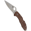 Spyderco - Nůž Delica® 4 FRN Flat Ground Brown - C11FPBN