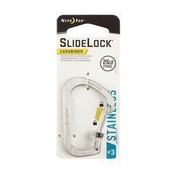 Nite Ize - Karabina SlideLock® z nerezové oceli č. 3 - nerez - CSL3-11-R6