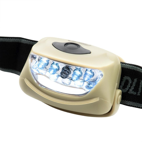 M-Tac - 4+1 LED svítilna s hlavou - Khaki - MTC-HL-022