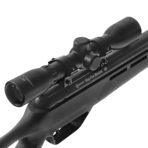Crosman - Mag-Fire Mission Nitro Piston Airgun - s puškohledem 4x32 - 4,5 mm Diabolo - Black - 17-CMM7SXS