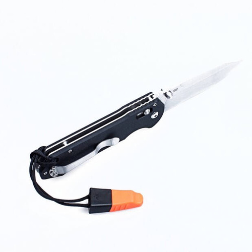 Ganzo - Zavírací nůž s píšťalkou - 440C - černý - G7452-BK-WS