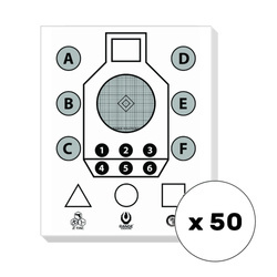 Range Solutions - Malý střelecký terč Aim - 50 ks - 700x500 mm - bílý - RAN-14-029294