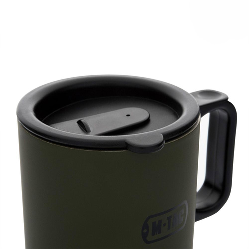 M-Tac - Termohrnek s víkem - 450 ml - olivový - 60010001