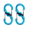 Nite Ize - S-Biner® TagLock™ Aluminum - 2 ks - modrá - PLSBMA-03-2R6