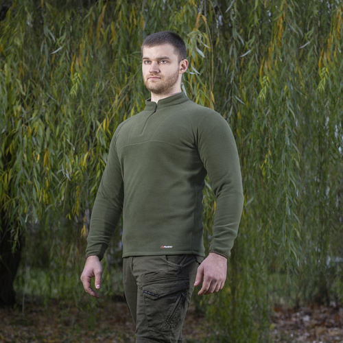 M-Tac - Vojenský fleecový svetr Delta Polartec Cardigan Raglan - Army Olive - 70022062