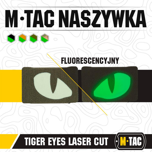 M-Tac - Laserem řezané nášivky Tygří oči - pár - zelená Ranger - 51140023