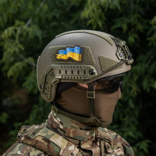 M-Tac - nášivka s vlajkou Ukrajiny - výšivka - Cordura 500D - levá - zelená Ranger - 51298023