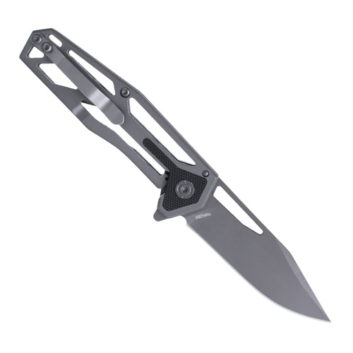 Schrade - Zavírací nůž Clip Point Blade Cage Handle Ultra Glide - 9Cr18MoV - šedý - 1084283.