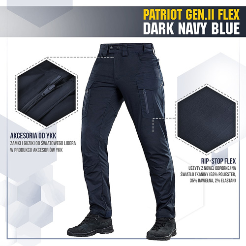 M-Tac - Taktické kalhoty Patriot Gen II Flex - Dark Navy Blue - 20056815